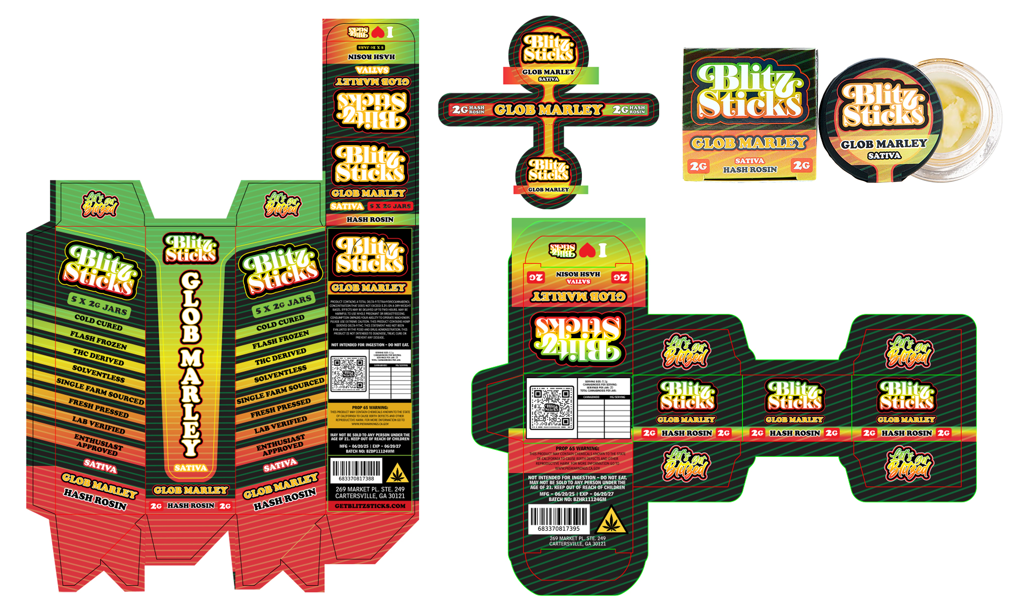 Blitz Sticks packaging