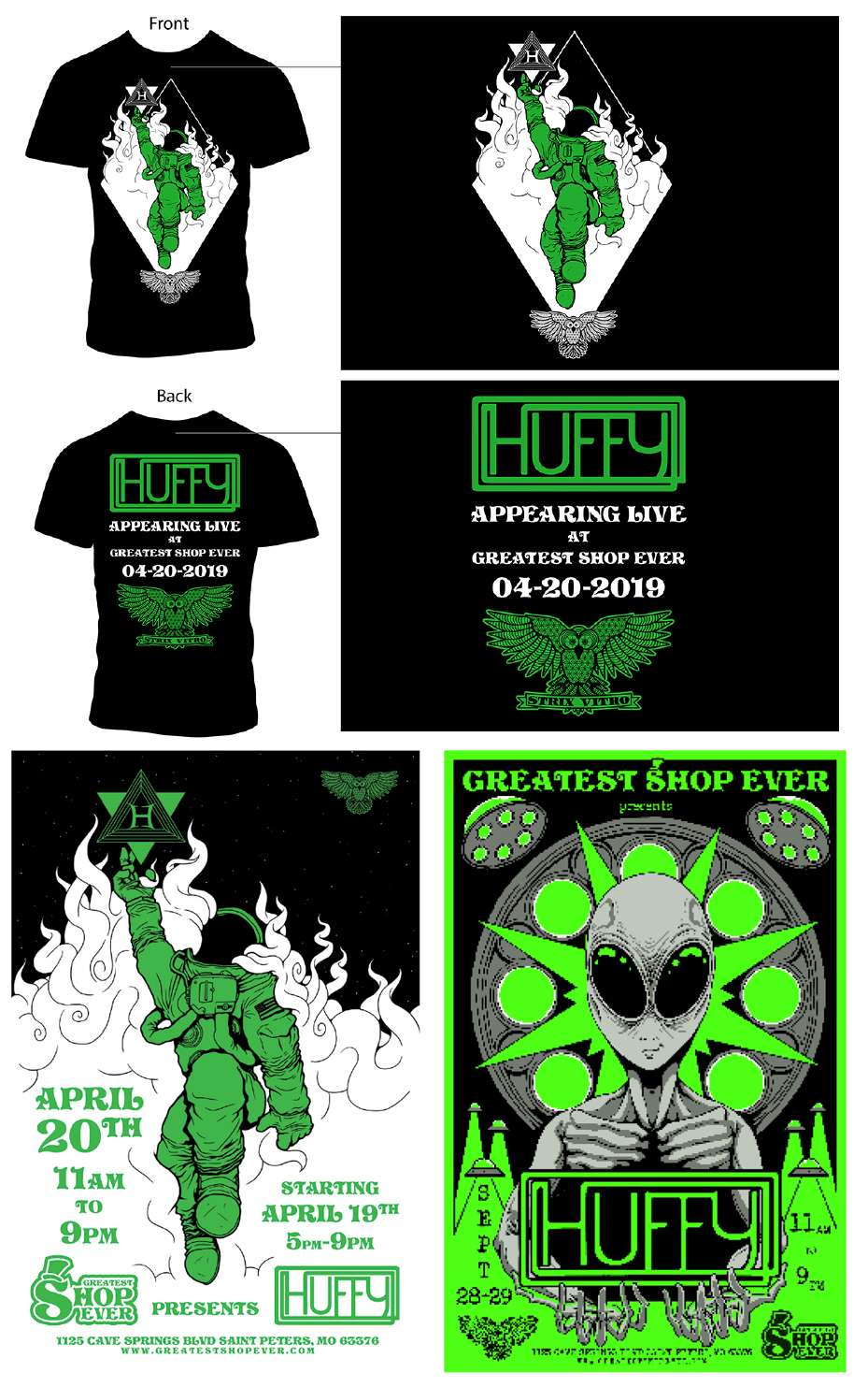 Greatest Shop Ever Huffy event materials