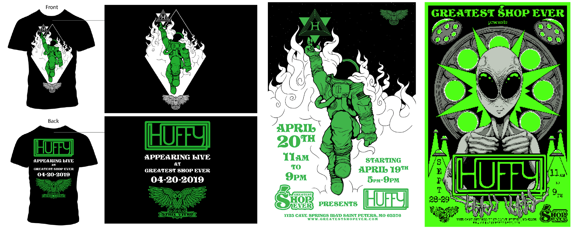 Greatest Shop Ever Huffy event materials