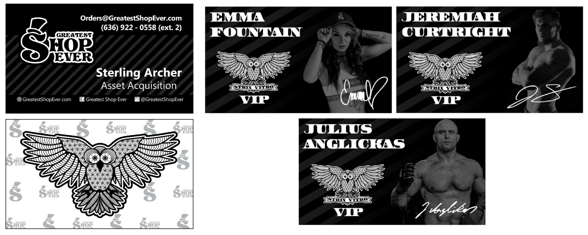 Greatest Shop Ever retail and VIP promotional materials