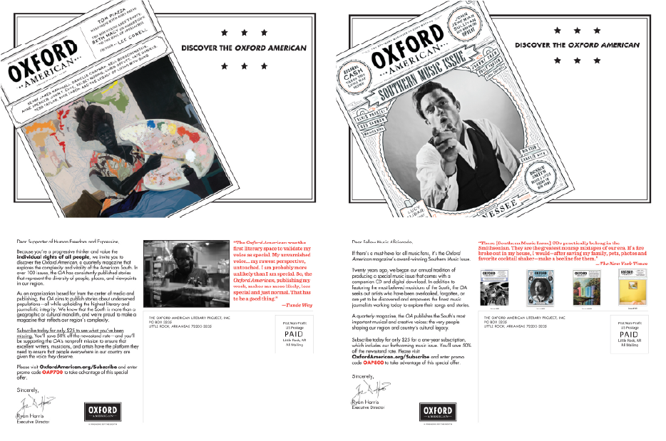 Oxford American promotional materials