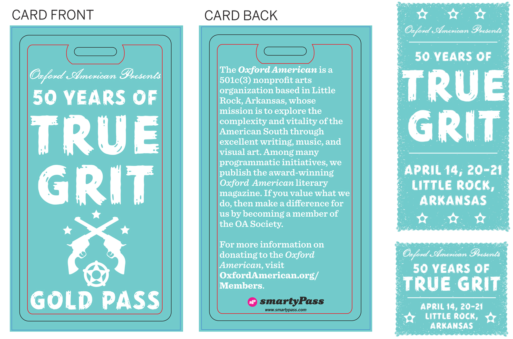 Oxford American 50 Years of True Grit gold pass materials